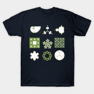 9 Fractals- green T-Shirt